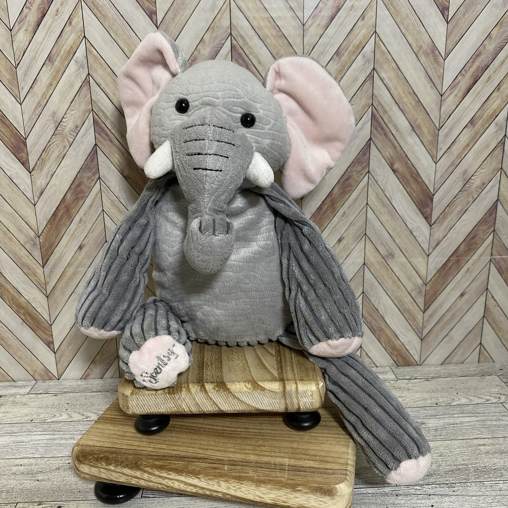 Scentsy Buddy‎ 2010 Ollie Elephant Plush Gray Pink Plush Animal 16" No Scent Pak